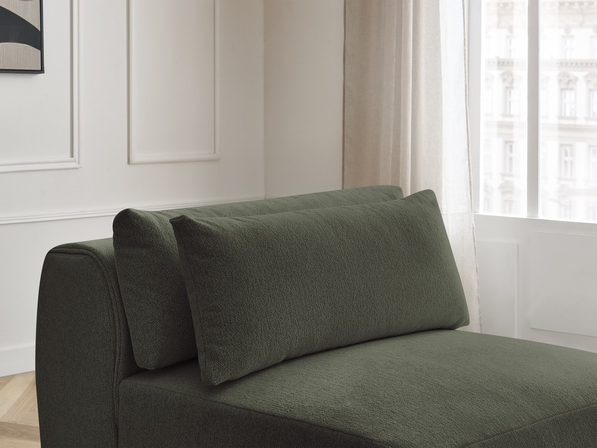 JANA 1-zits chaise longue met hoofdsteun voor modulaire bank, gemêleerde stof