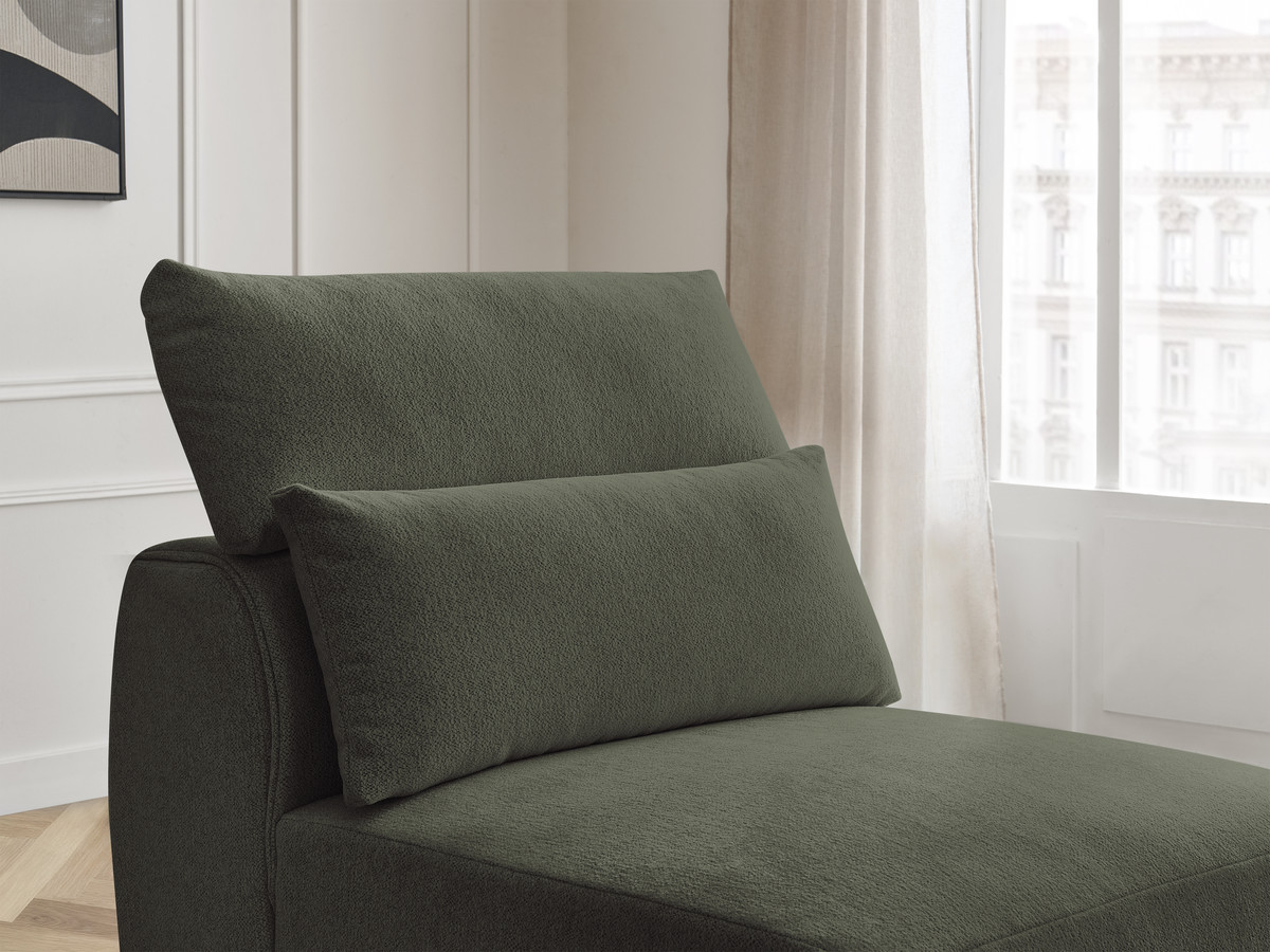 JANA 1-zits chaise longue met hoofdsteun voor modulaire bank, gemêleerde stof