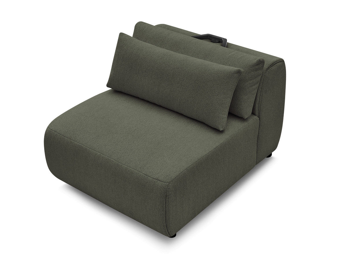 JANA 1-zits chaise longue met hoofdsteun voor modulaire bank, gemêleerde stof