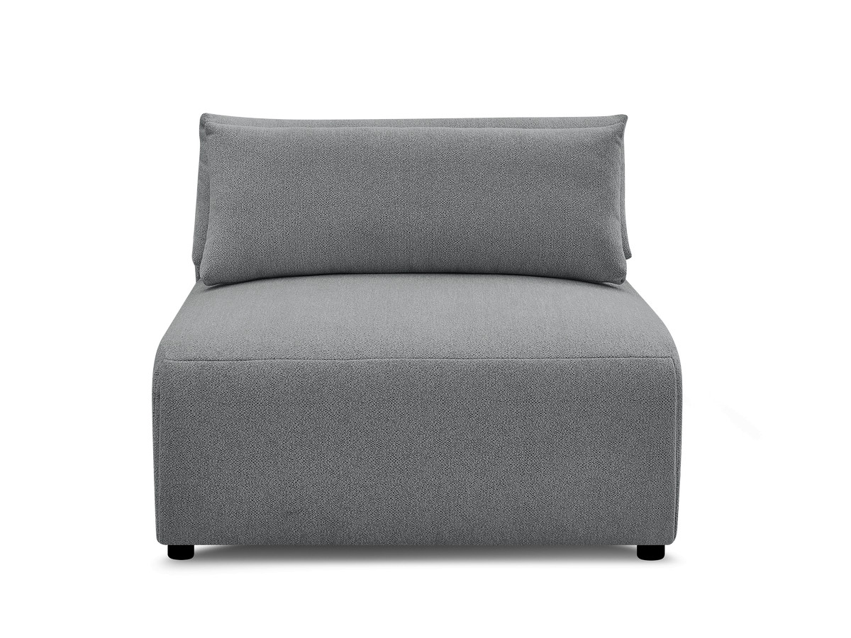 JANA 1-zits chaise longue met hoofdsteun voor modulaire bank, gemêleerde stof