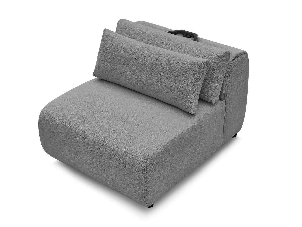 JANA 1-zits chaise longue met hoofdsteun voor modulaire bank, gemêleerde stof