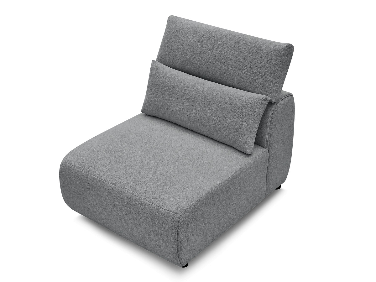 JANA 1-zits chaise longue met hoofdsteun voor modulaire bank, gemêleerde stof