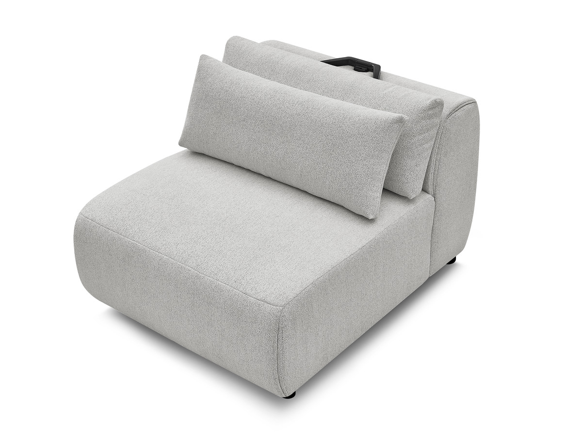 JANA 1-zits chaise longue met hoofdsteun voor modulaire bank, gemêleerde stof