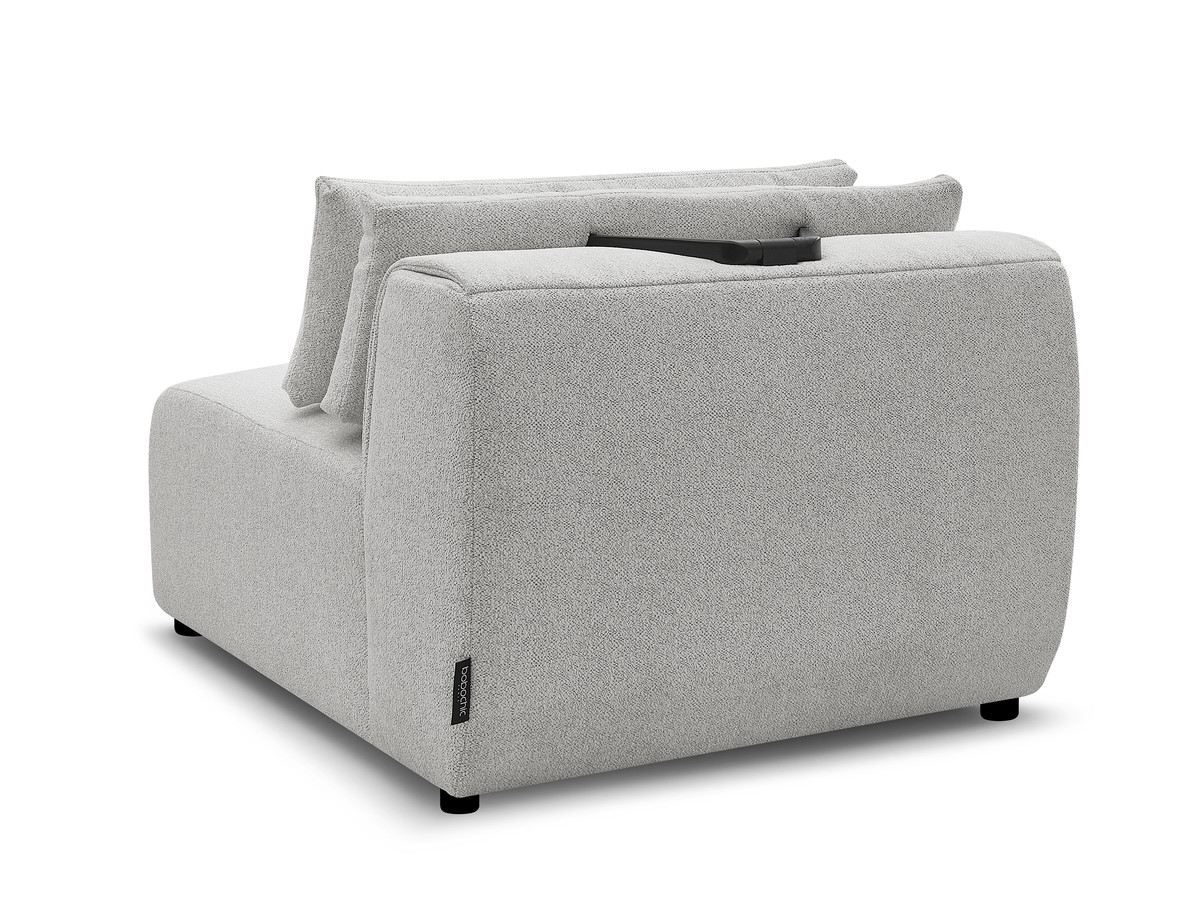 JANA 1-zits chaise longue met hoofdsteun voor modulaire bank, gemêleerde stof