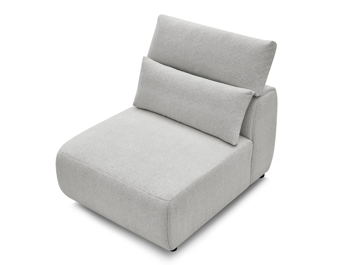 JANA 1-zits chaise longue met hoofdsteun voor modulaire bank, gemêleerde stof