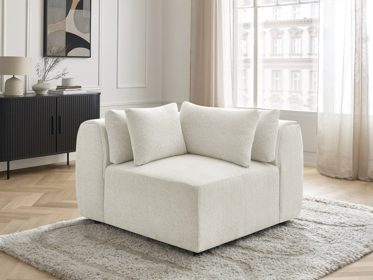 Hoekmeubel met hoofdsteun voor modulaire bank JANA in gemêleerde stof