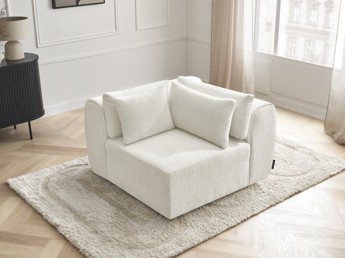 Hoekmeubel met hoofdsteun voor modulaire bank JANA in gemêleerde stof