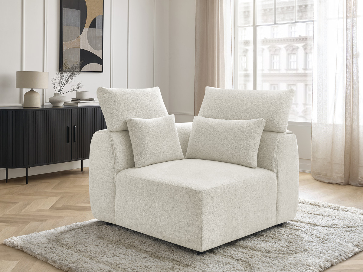 Hoekmeubel met hoofdsteun voor modulaire bank JANA in gemêleerde stof