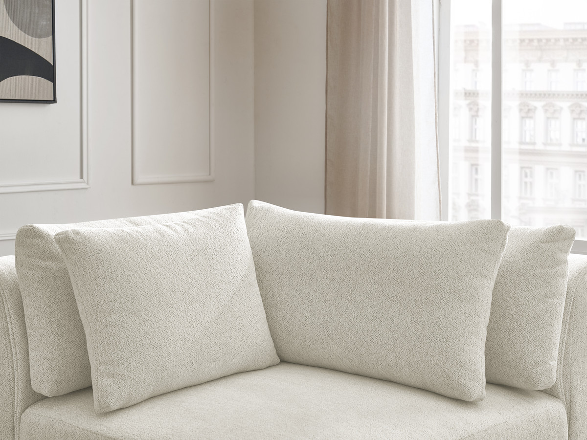 Hoekmeubel met hoofdsteun voor modulaire bank JANA in gemêleerde stof