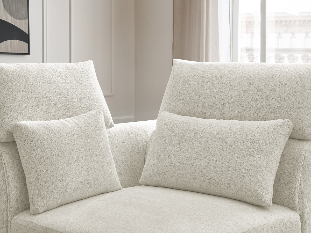 Hoekmeubel met hoofdsteun voor modulaire bank JANA in gemêleerde stof