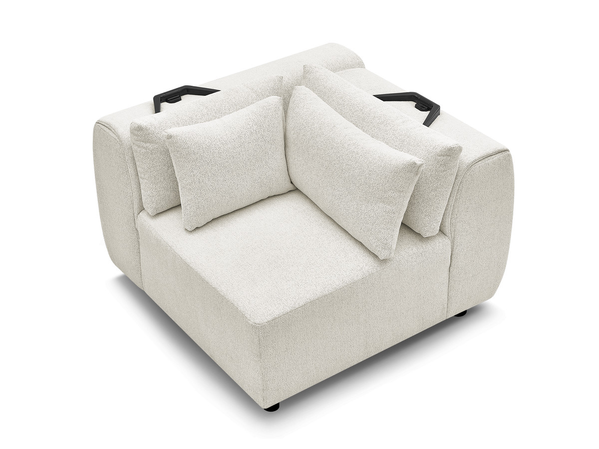 Hoekmeubel met hoofdsteun voor modulaire bank JANA in gemêleerde stof