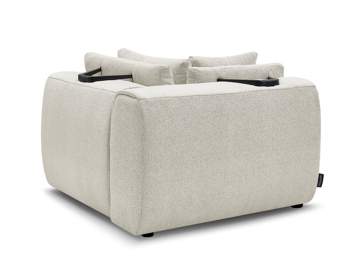 Hoekmeubel met hoofdsteun voor modulaire bank JANA in gemêleerde stof