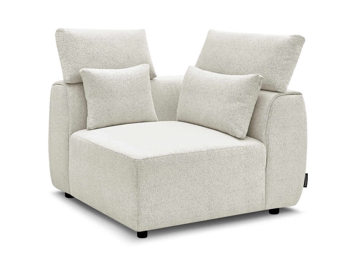 Hoekmeubel met hoofdsteun voor modulaire bank JANA in gemêleerde stof