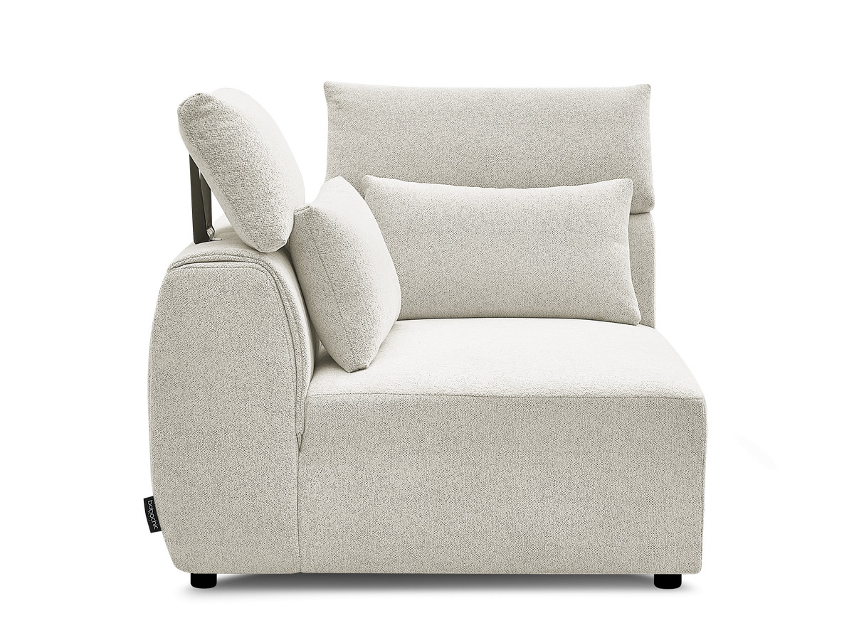 Hoekmeubel met hoofdsteun voor modulaire bank JANA in gemêleerde stof