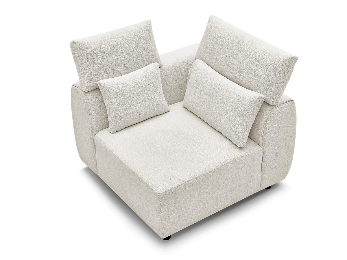 Hoekmeubel met hoofdsteun voor modulaire bank JANA in gemêleerde stof