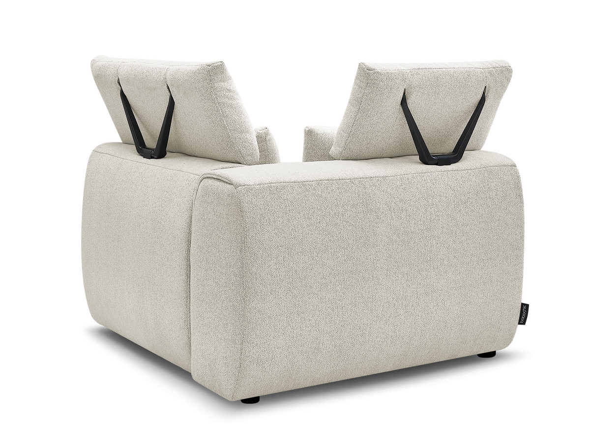 Hoekmeubel met hoofdsteun voor modulaire bank JANA in gemêleerde stof