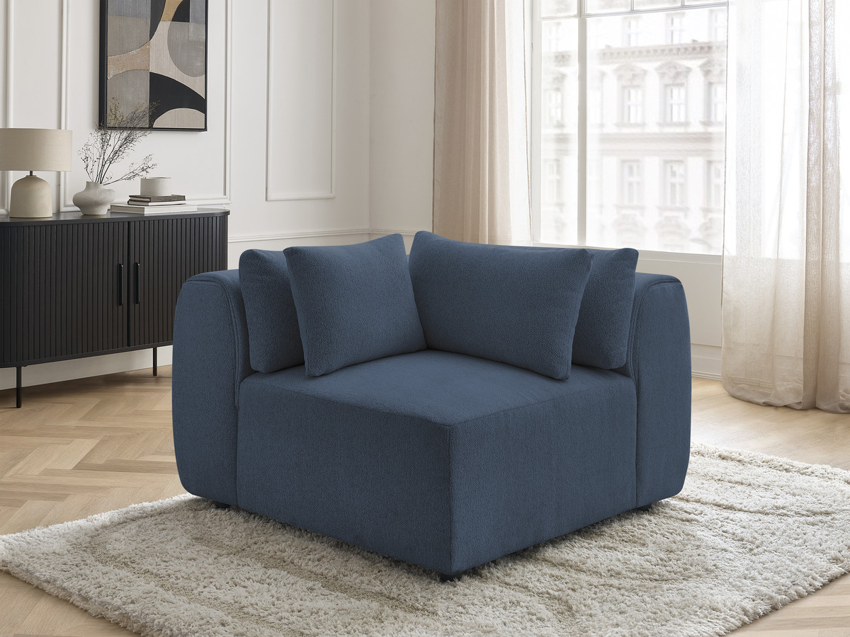 Hoekmeubel met hoofdsteun voor modulaire bank JANA in gemêleerde stof