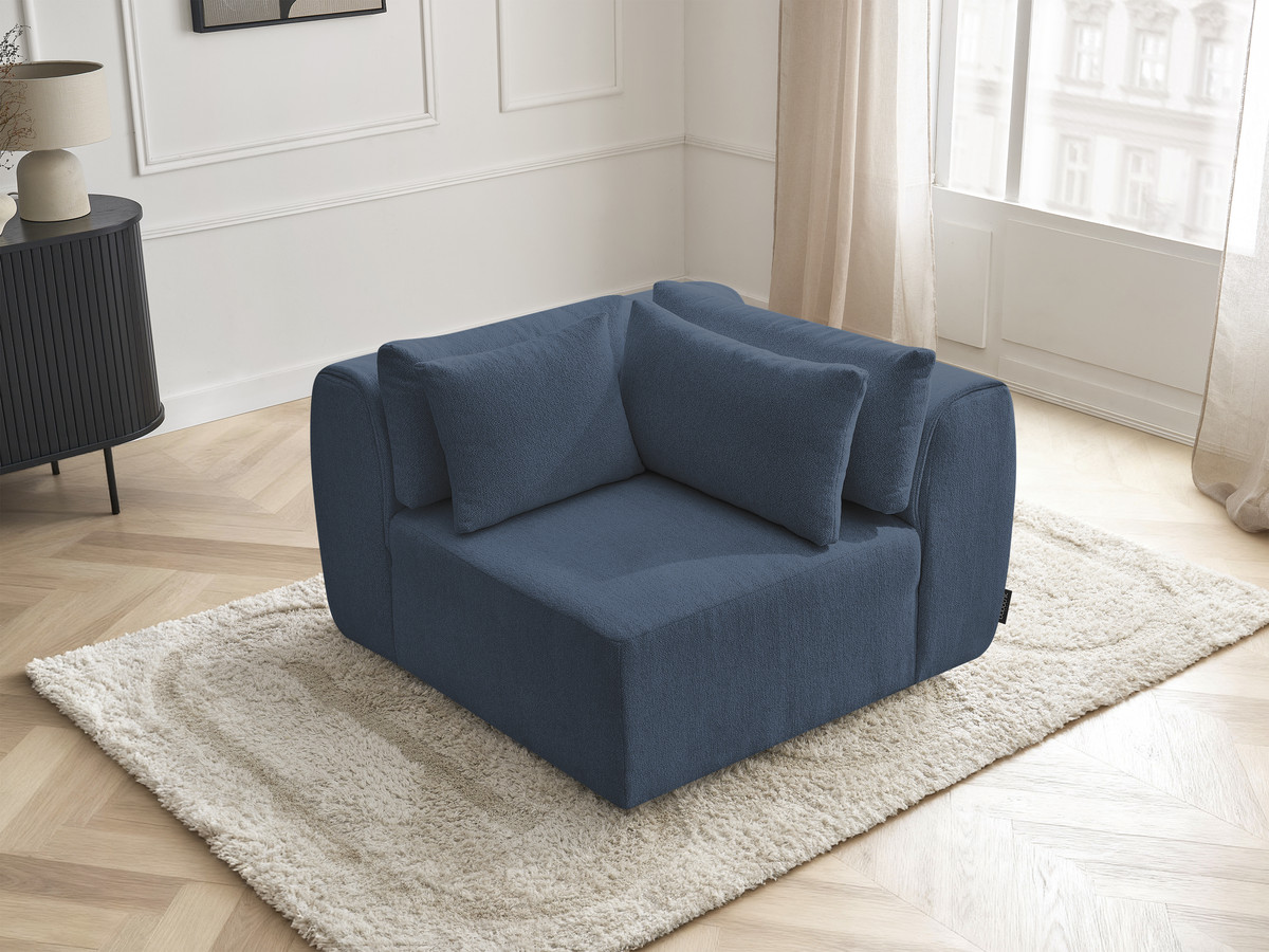 Hoekmeubel met hoofdsteun voor modulaire bank JANA in gemêleerde stof