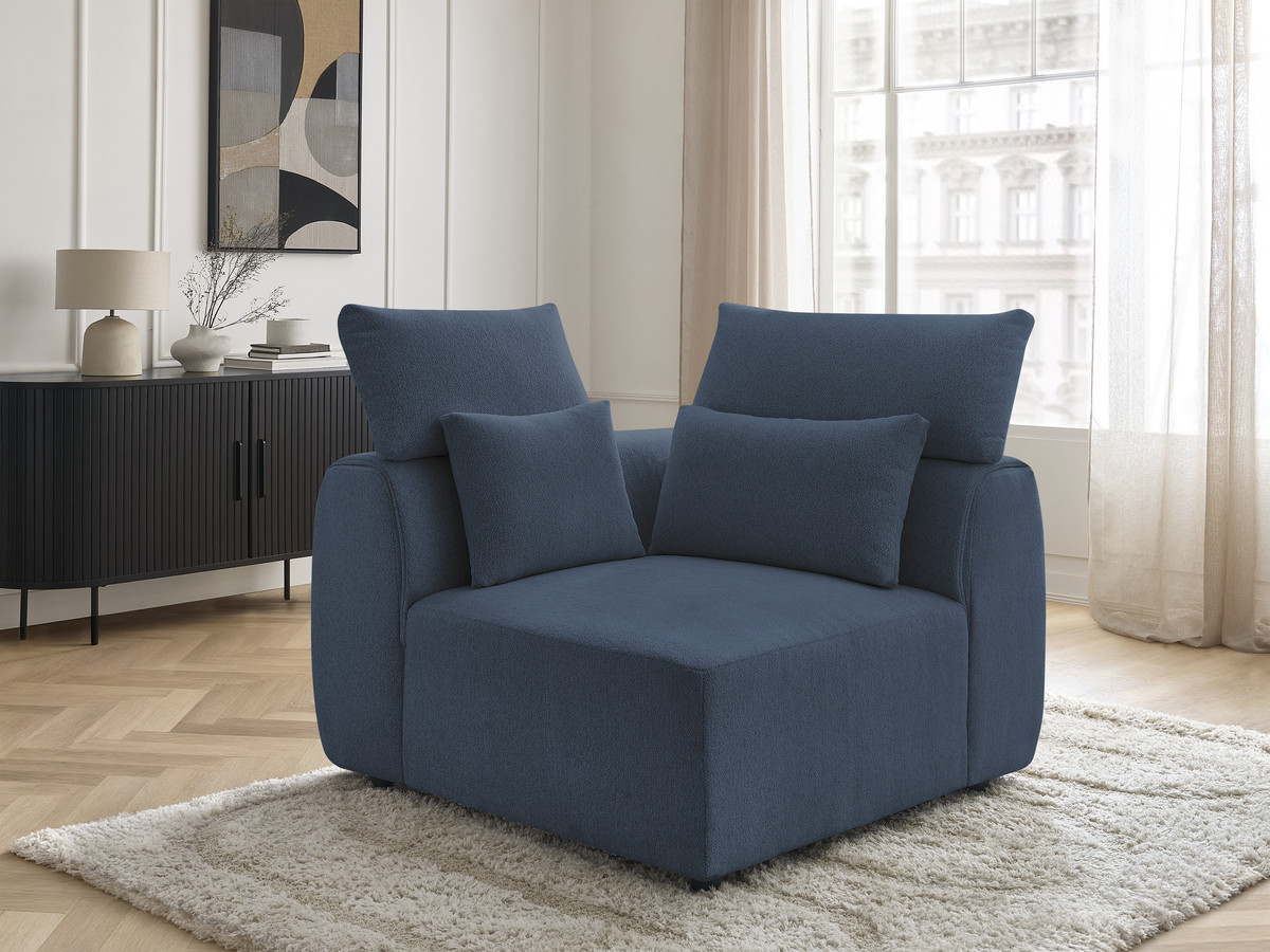 Hoekmeubel met hoofdsteun voor modulaire bank JANA in gemêleerde stof