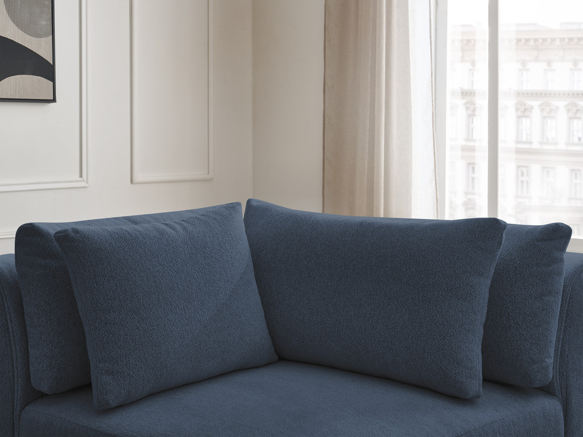 Hoekmeubel met hoofdsteun voor modulaire bank JANA in gemêleerde stof