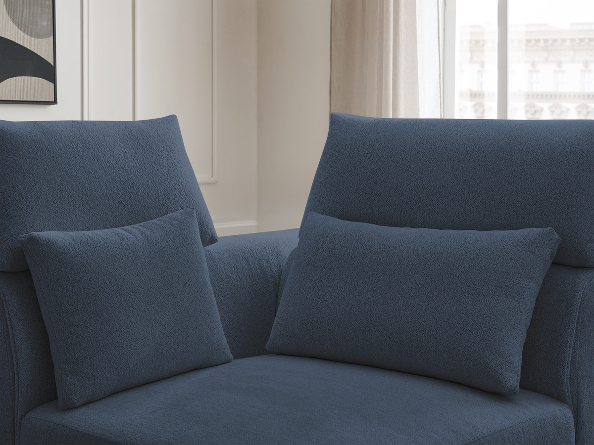 Hoekmeubel met hoofdsteun voor modulaire bank JANA in gemêleerde stof