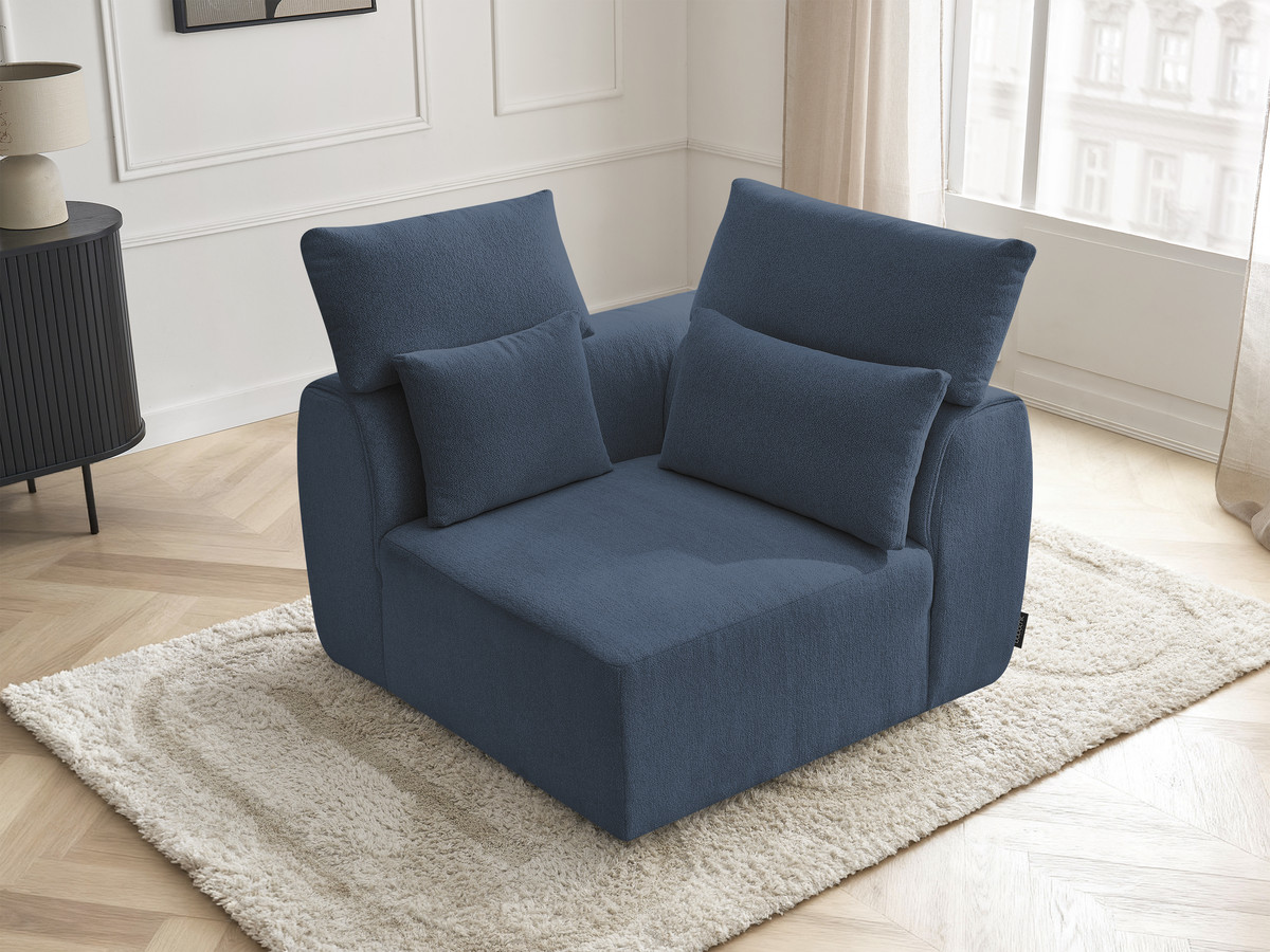 Hoekmeubel met hoofdsteun voor modulaire bank JANA in gemêleerde stof