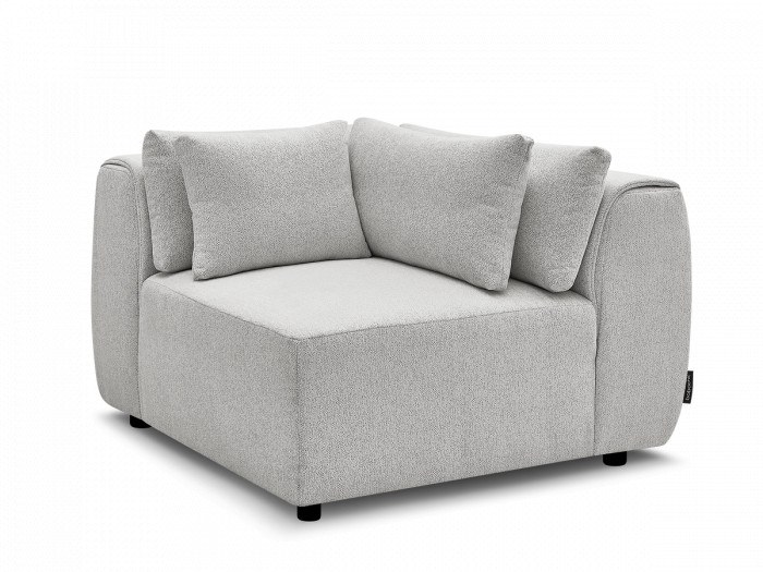 Angle avec têtière pour canapé modulable JANA tissu chiné