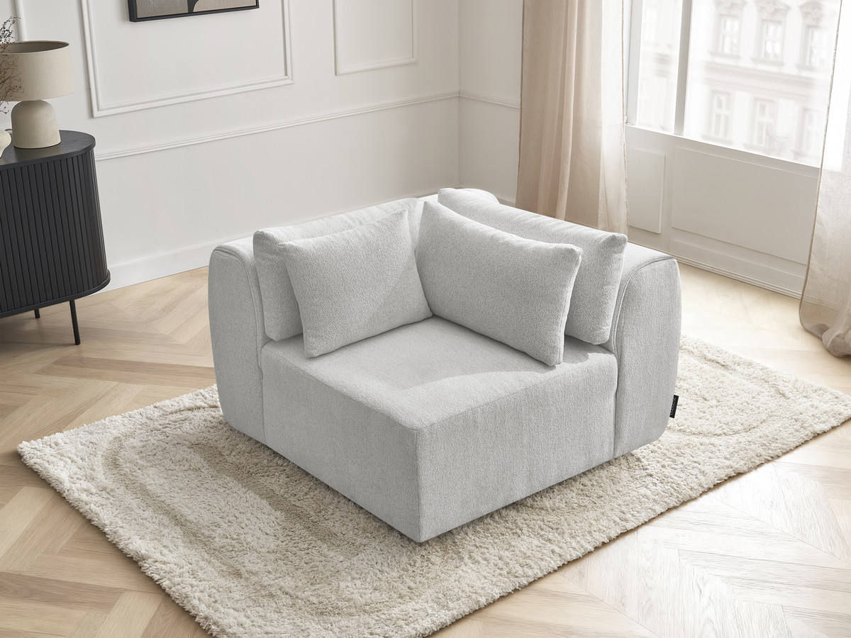 Hoekmeubel met hoofdsteun voor modulaire bank JANA in gemêleerde stof