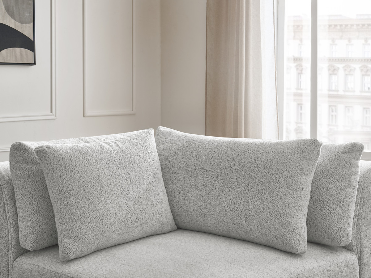 Hoekmeubel met hoofdsteun voor modulaire bank JANA in gemêleerde stof