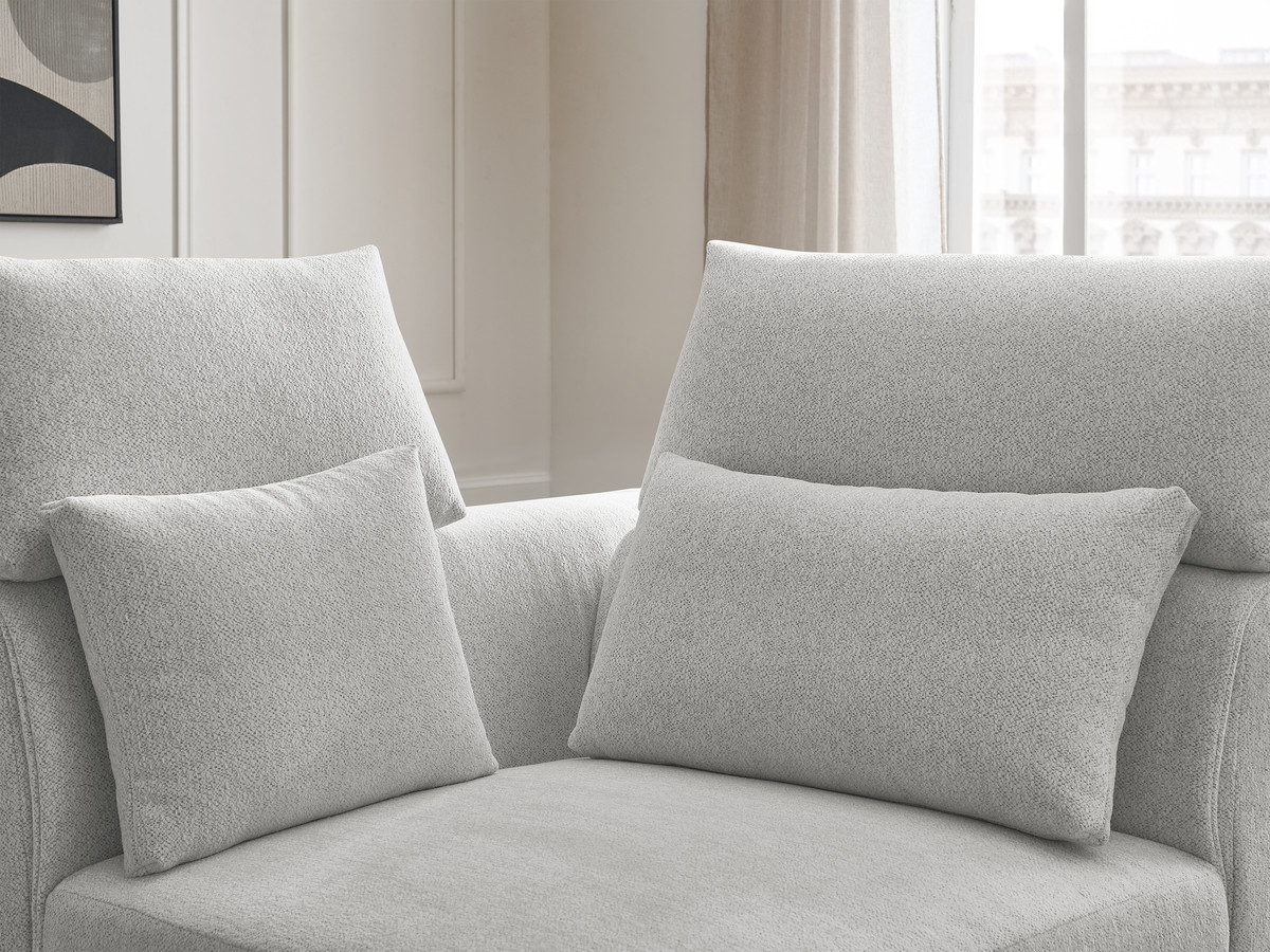 Hoekmeubel met hoofdsteun voor modulaire bank JANA in gemêleerde stof