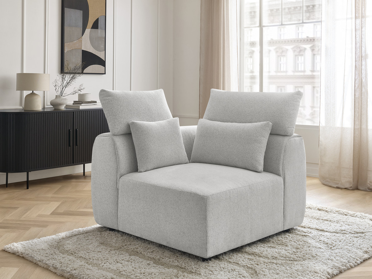 Hoekmeubel met hoofdsteun voor modulaire bank JANA in gemêleerde stof