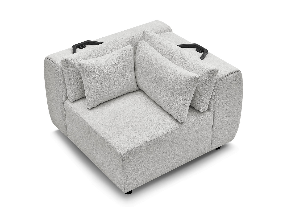 Hoekmeubel met hoofdsteun voor modulaire bank JANA in gemêleerde stof