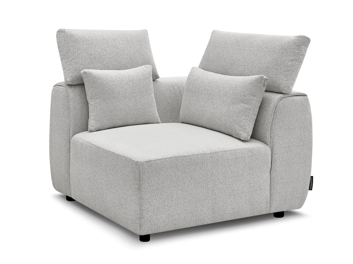 Hoekmeubel met hoofdsteun voor modulaire bank JANA in gemêleerde stof