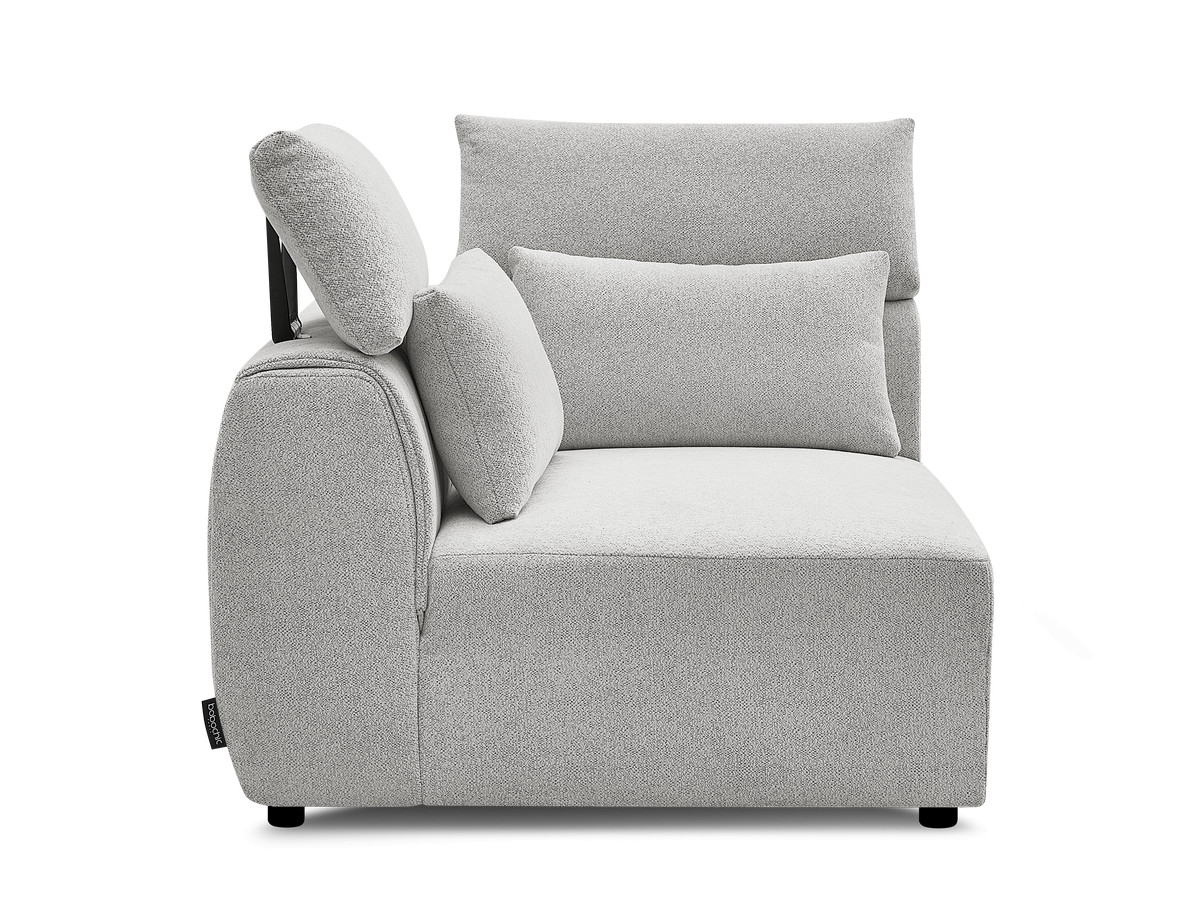 Hoekmeubel met hoofdsteun voor modulaire bank JANA in gemêleerde stof