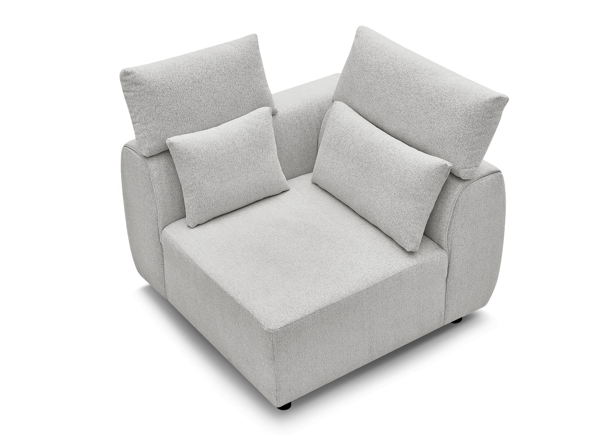 Hoekmeubel met hoofdsteun voor modulaire bank JANA in gemêleerde stof