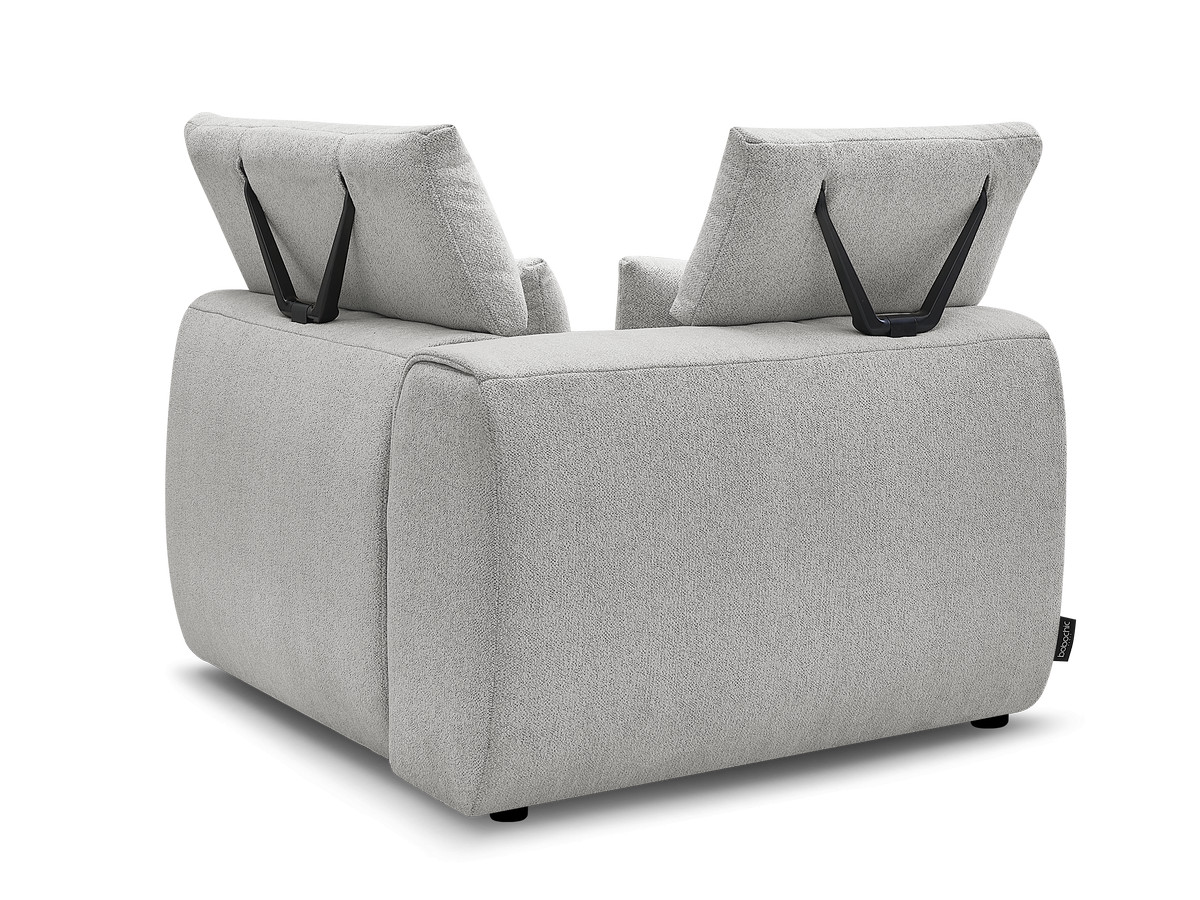 Hoekmeubel met hoofdsteun voor modulaire bank JANA in gemêleerde stof