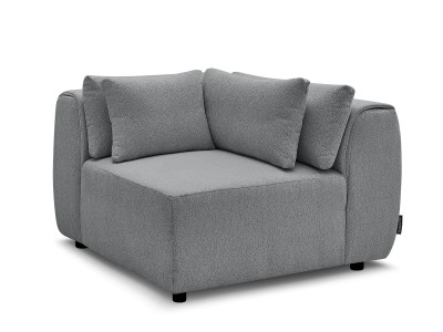 Angle avec têtière pour canapé modulable JANA tissu chiné
