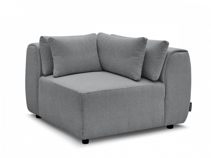 Angle avec têtière pour canapé modulable JANA tissu chiné