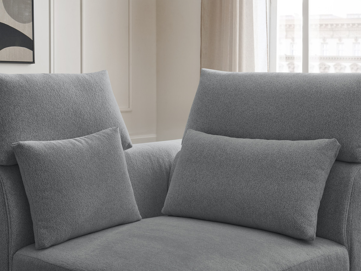 Hoekmeubel met hoofdsteun voor modulaire bank JANA in gemêleerde stof