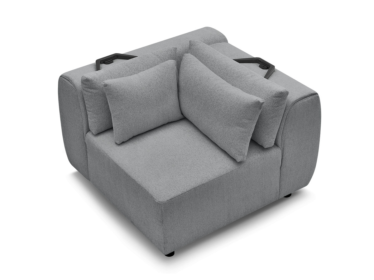 Hoekmeubel met hoofdsteun voor modulaire bank JANA in gemêleerde stof