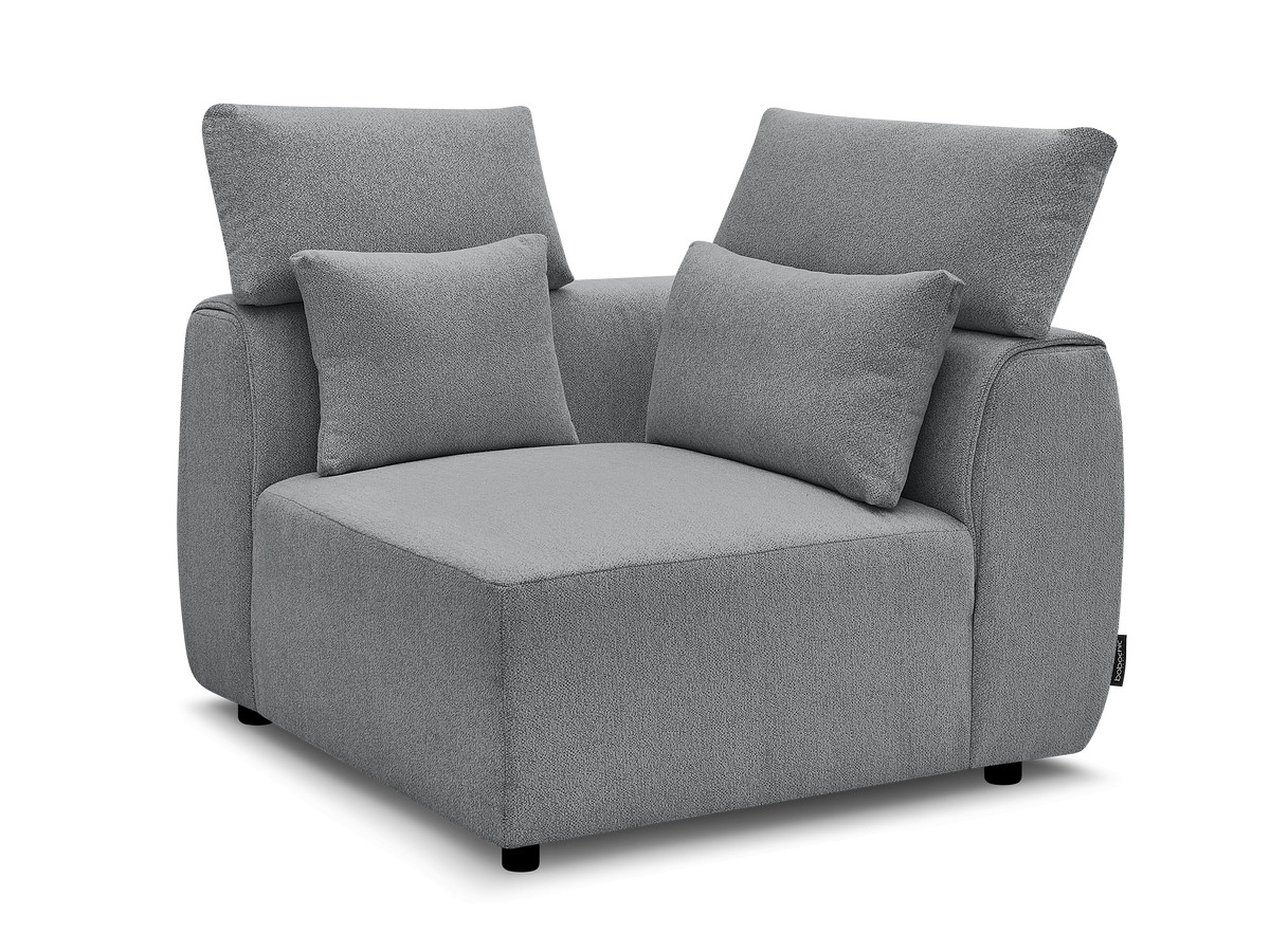 Hoekmeubel met hoofdsteun voor modulaire bank JANA in gemêleerde stof