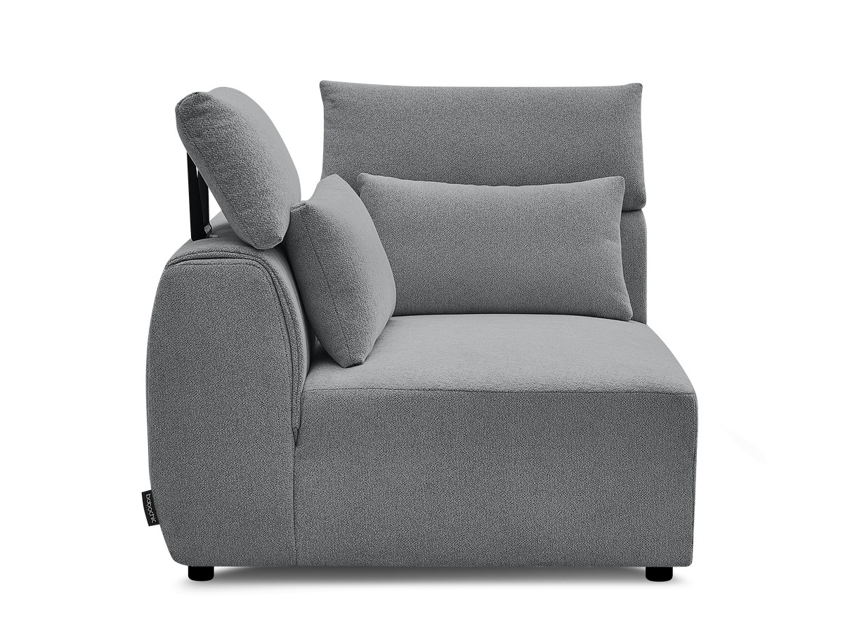 Hoekmeubel met hoofdsteun voor modulaire bank JANA in gemêleerde stof