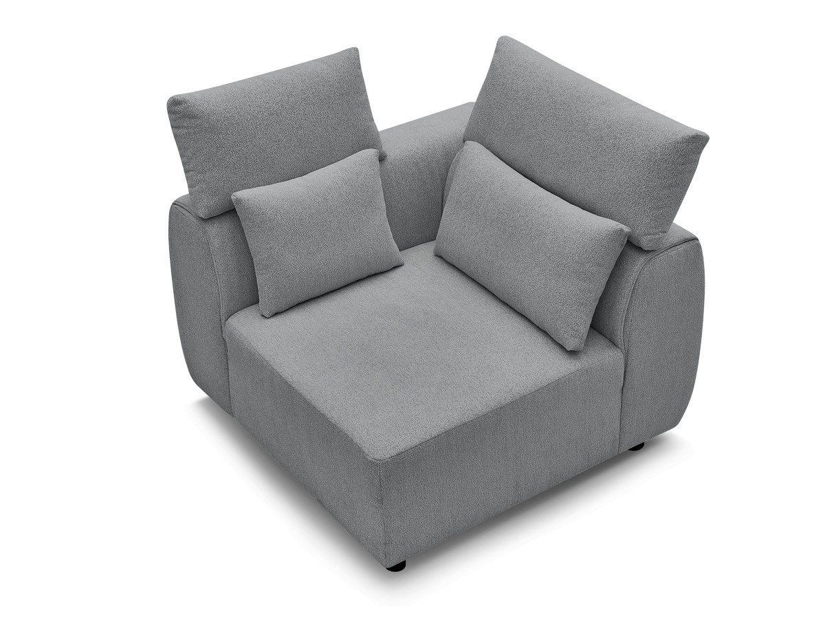 Hoekmeubel met hoofdsteun voor modulaire bank JANA in gemêleerde stof