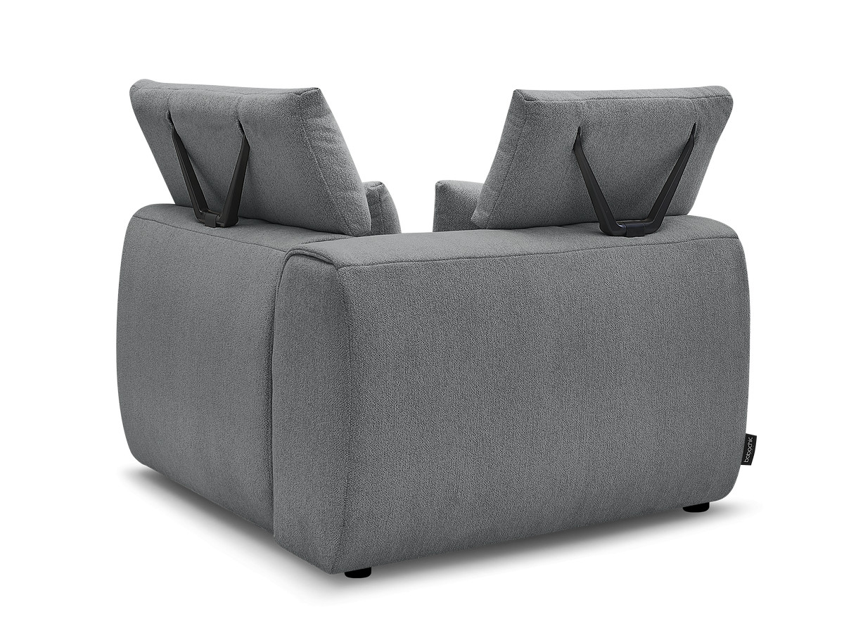 Hoekmeubel met hoofdsteun voor modulaire bank JANA in gemêleerde stof