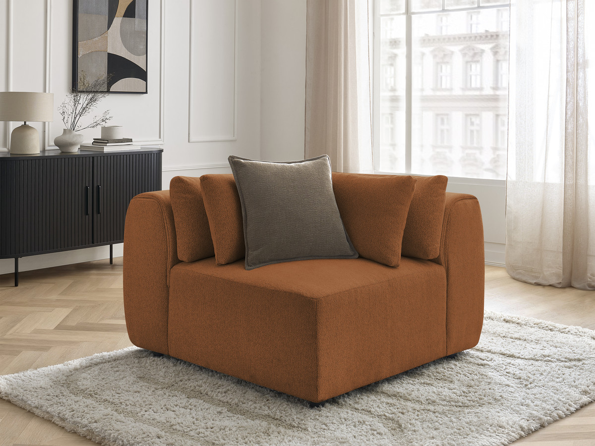 Hoekmeubel met hoofdsteun voor modulaire bank JANA in gemêleerde stof