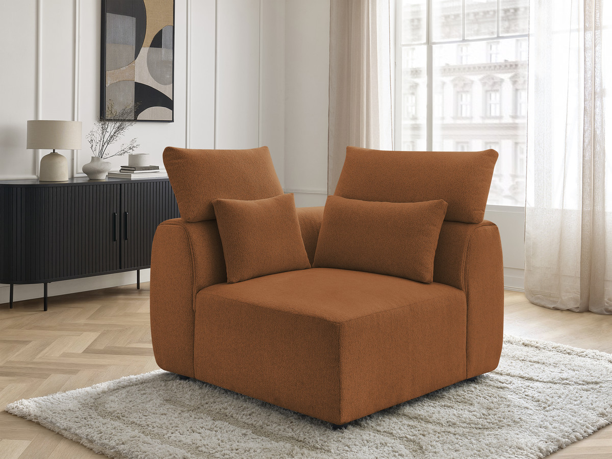 Hoekmeubel met hoofdsteun voor modulaire bank JANA in gemêleerde stof