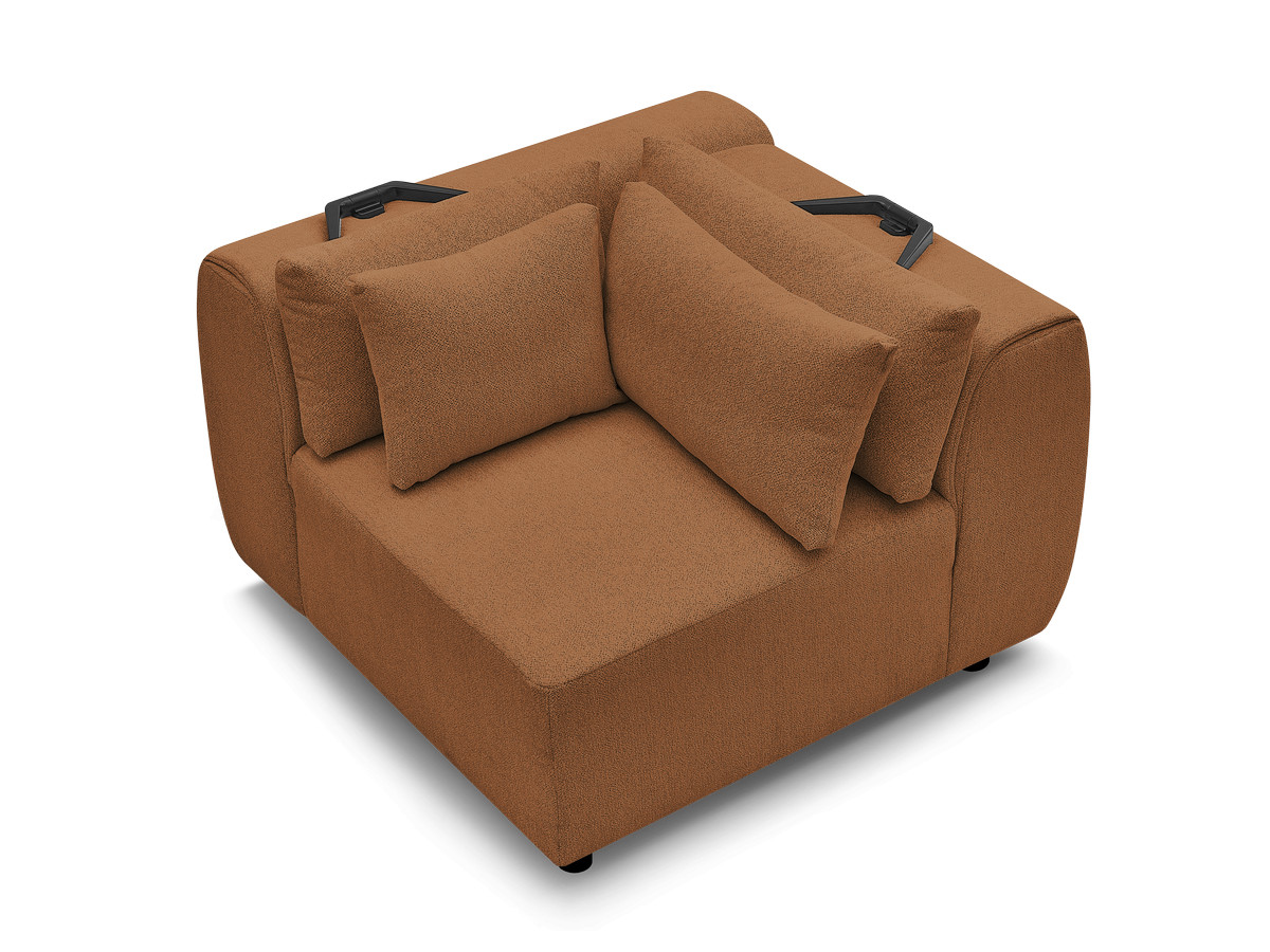 Hoekmeubel met hoofdsteun voor modulaire bank JANA in gemêleerde stof