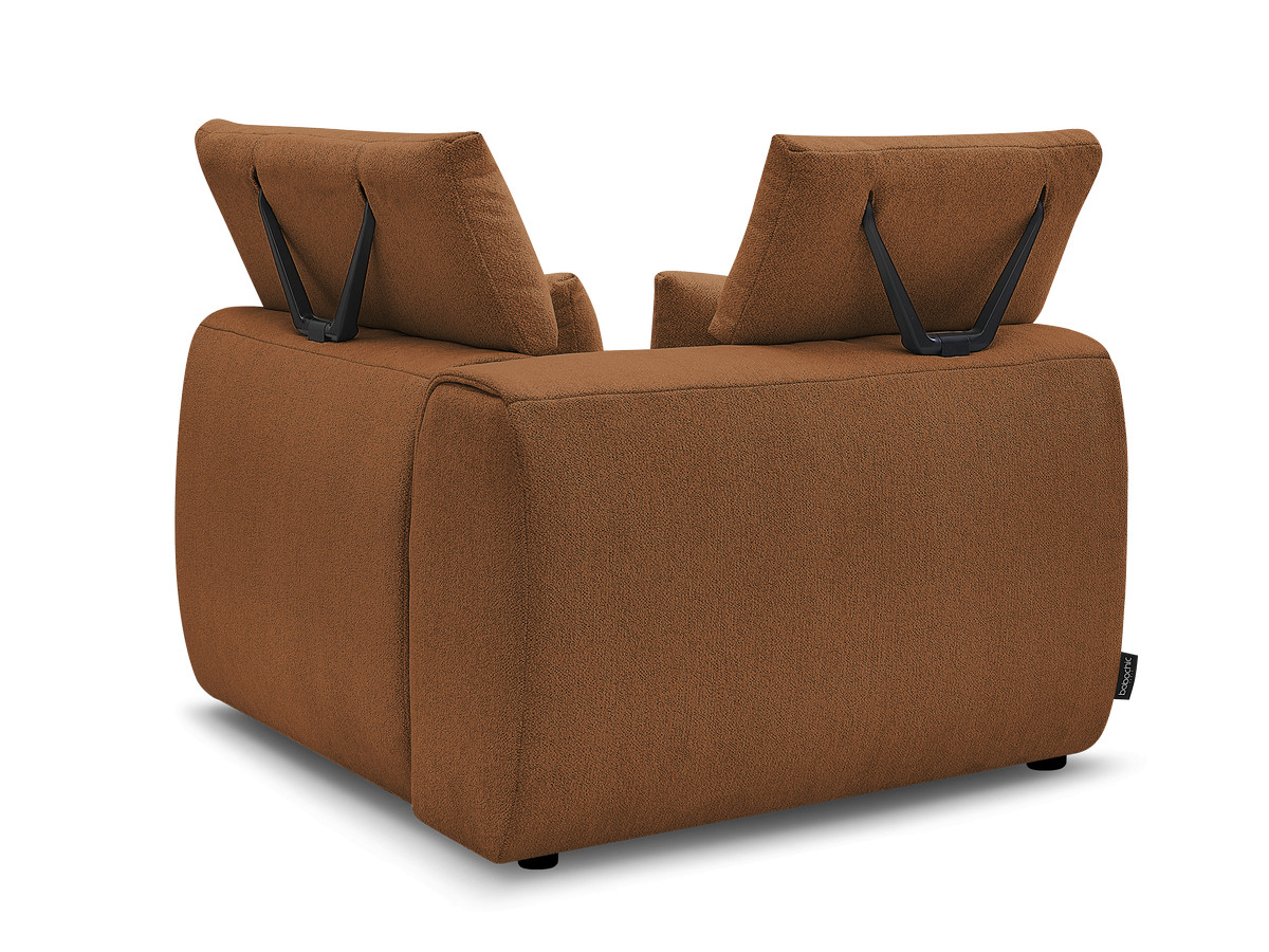 Hoekmeubel met hoofdsteun voor modulaire bank JANA in gemêleerde stof