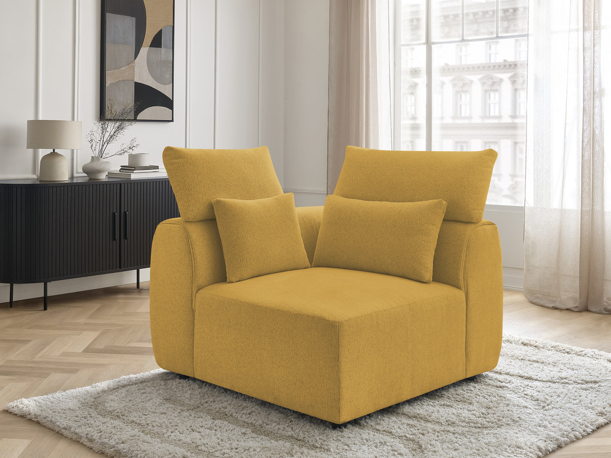 Hoekmeubel met hoofdsteun voor modulaire bank JANA in gemêleerde stof