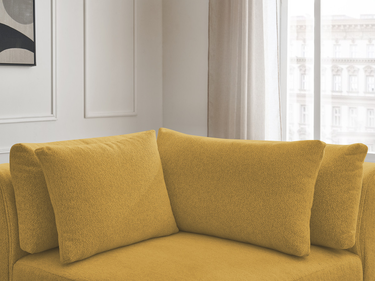 Hoekmeubel met hoofdsteun voor modulaire bank JANA in gemêleerde stof